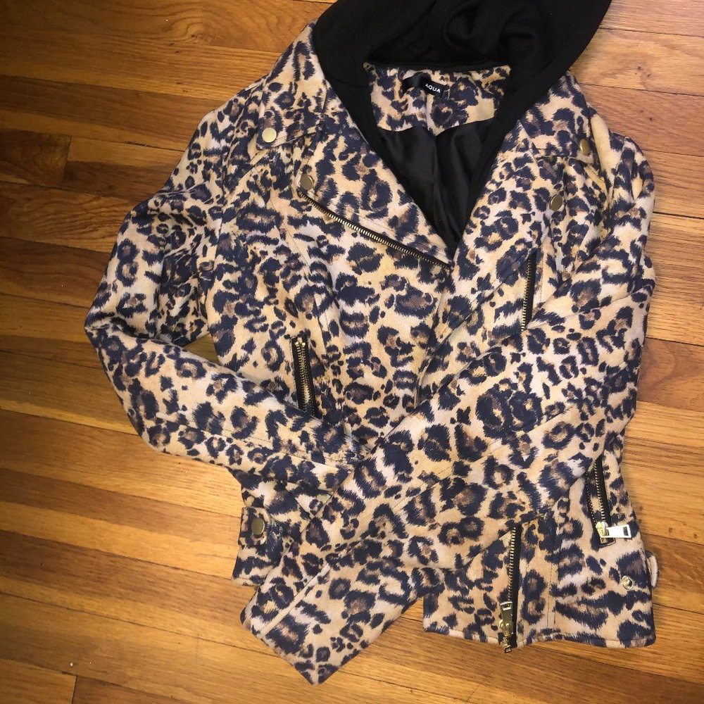 Aqua Cheetah Print Jacket